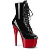Pleaser - ADORE1020 Plateau Laarzen, Paaldans schoenen - Paaldans schoenen - Zwart/Rood Product image